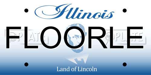 FLOORLE Illinois License Plate