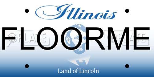 FLOORME Illinois License Plate
