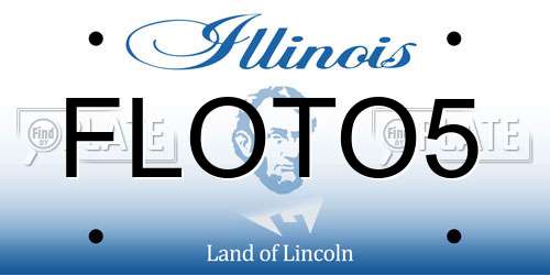 FLOTO5 Illinois License Plate