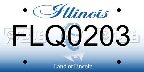 FLQ0203 Illinois License Plate