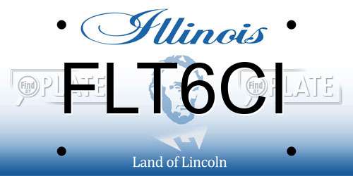 FLT6CI Illinois License Plate
