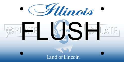 FLUSH Illinois License Plate