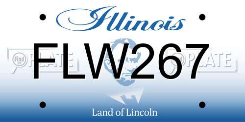 FLW267 Illinois License Plate