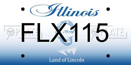 FLX115 Illinois License Plate