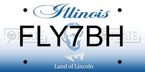 FLY7BH Illinois License Plate
