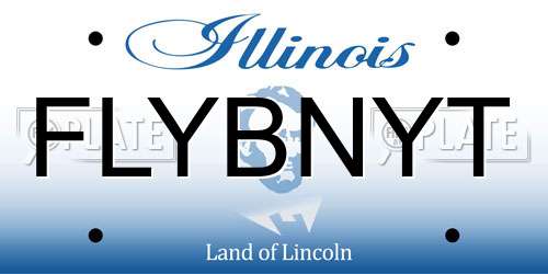 FLYBNYT Illinois License Plate