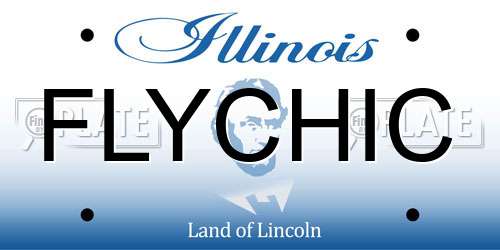 FLYCHIC Illinois License Plate