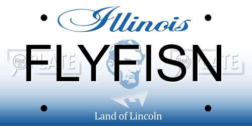 FLYFISN Illinois License Plate