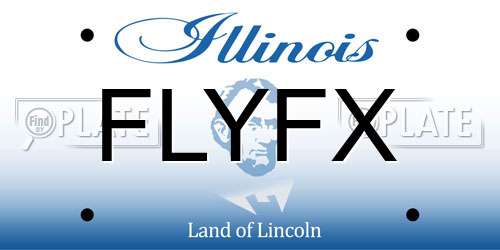 FLYFX Illinois License Plate