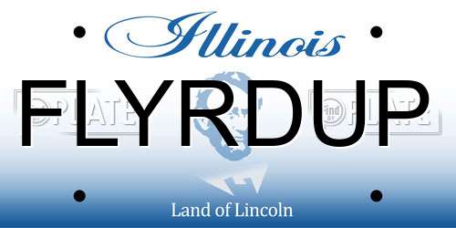 FLYRDUP Illinois License Plate