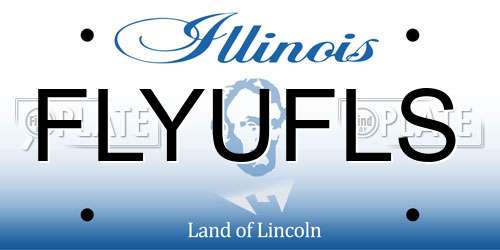 FLYUFLS Illinois License Plate