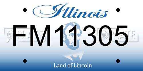 FM11305 Illinois License Plate