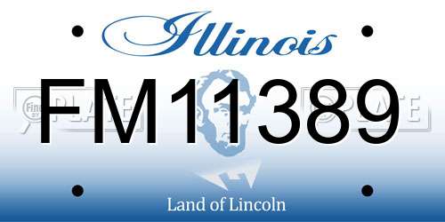 FM11389 Illinois License Plate