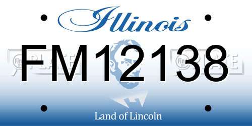 FM12138 Illinois License Plate