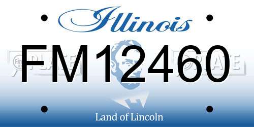 FM12460 Illinois License Plate