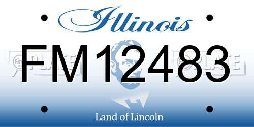 FM12483 Illinois License Plate