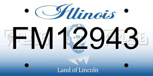 FM12943 Illinois License Plate