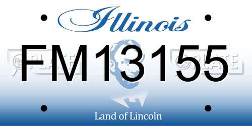 FM13155 Illinois License Plate