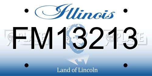 FM13213 Illinois License Plate