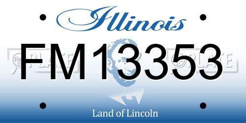 FM13353 Illinois License Plate