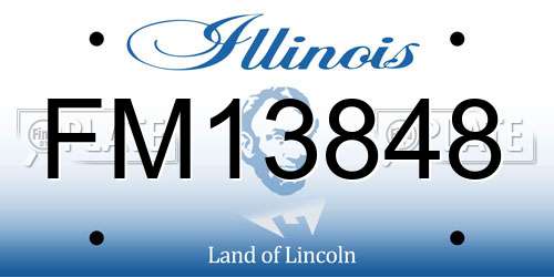 FM13848 Illinois License Plate