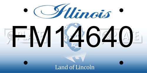 FM14640 Illinois License Plate