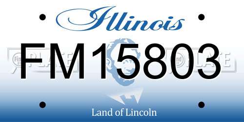 FM15803 Illinois License Plate