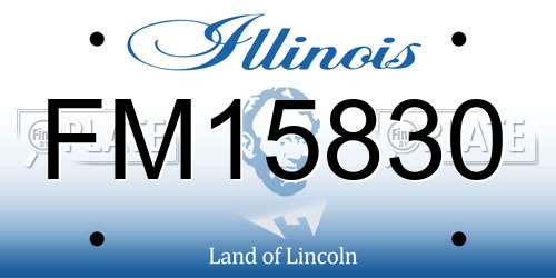 FM15830 Illinois License Plate