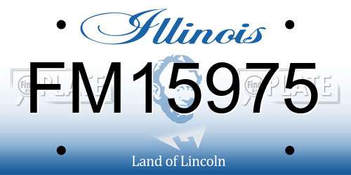 FM15975 Illinois License Plate