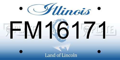 FM16171 Illinois License Plate