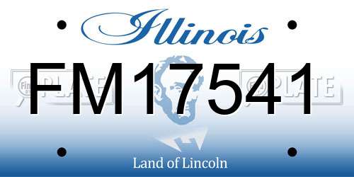 FM17541 Illinois License Plate