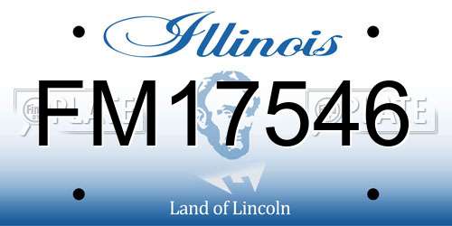 FM17546 Illinois License Plate