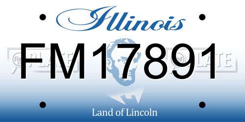 FM17891 Illinois License Plate