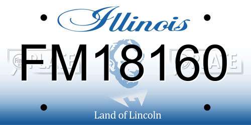 FM18160 Illinois License Plate
