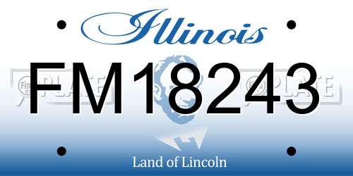 FM18243 Illinois License Plate