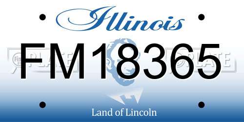FM18365 Illinois License Plate