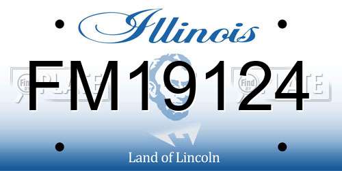 FM19124 Illinois License Plate