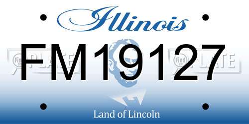 FM19127 Illinois License Plate