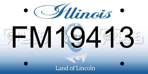 FM19413 Illinois License Plate