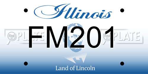 FM201 Illinois License Plate