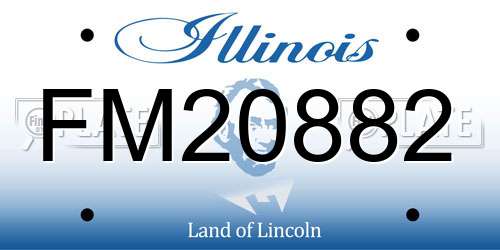 FM20882 Illinois License Plate
