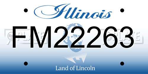 FM22263 Illinois License Plate