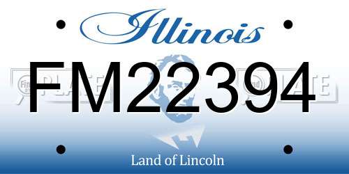FM22394 Illinois License Plate