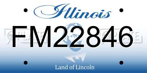 FM22846 Illinois License Plate