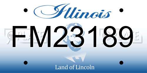 FM23189 Illinois License Plate