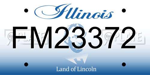 FM23372 Illinois License Plate