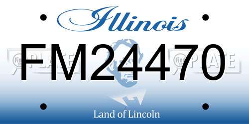 FM24470 Illinois License Plate