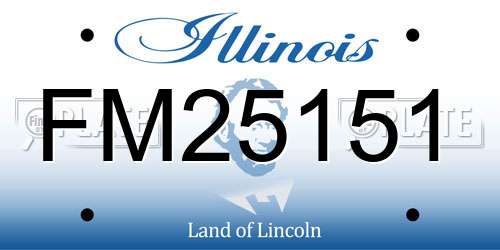FM25151 Illinois License Plate