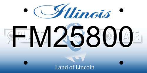 FM25800 Illinois License Plate