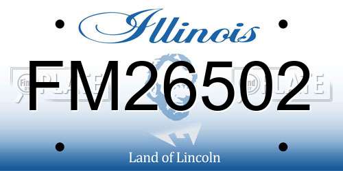 FM26502 Illinois License Plate